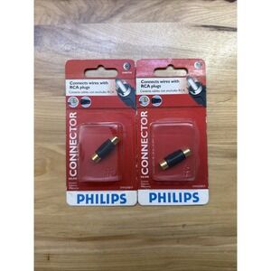 Philips RCA Inline Connectors (Quality Sound) 2 Packs